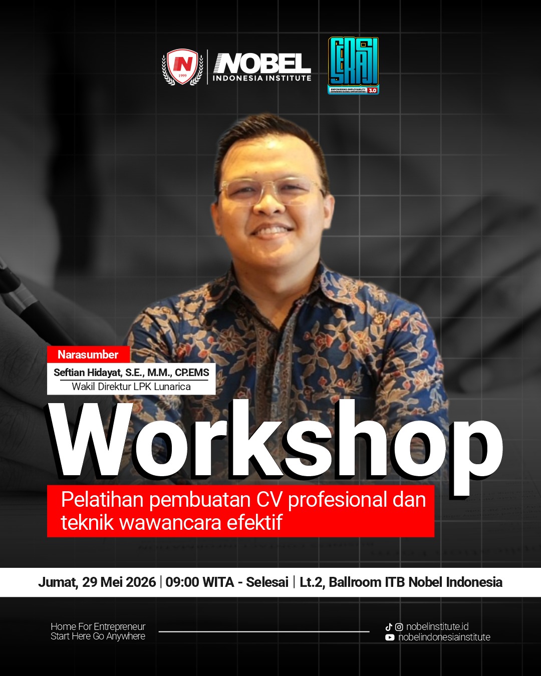 Workshop Pelatihan Pembuatan CV Profesional dan Teknik Wawancara Efektif